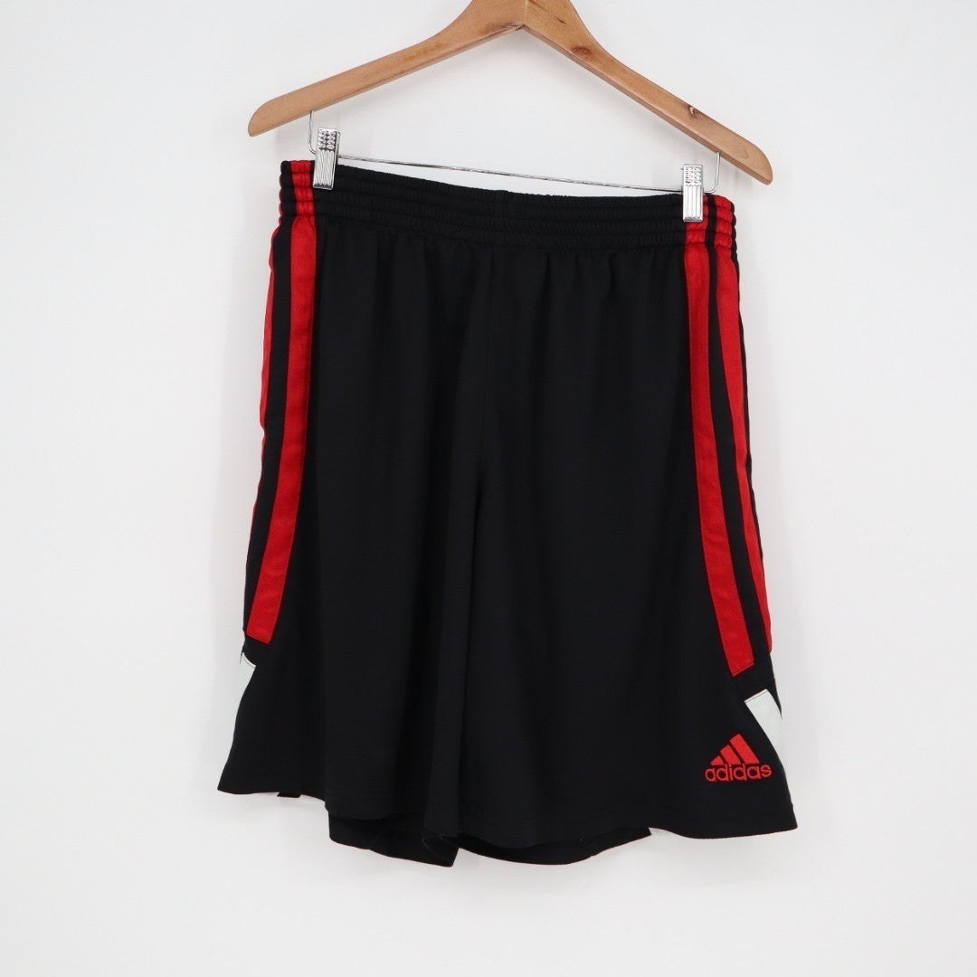 Adidas Climalite Athletic Shorts Mens L Black Stretch Elastic Waist Active Wear