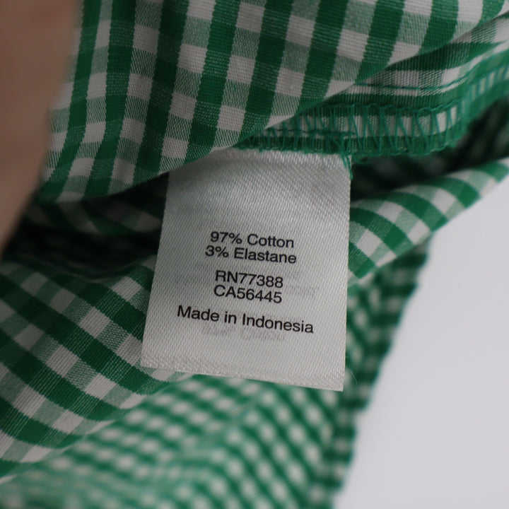 J.Crew Green Gingham Halter Top Tie Back Bow Sleeveless Blouse Size 2