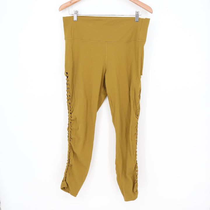 Calia Inspire Crochet 7/8 Leggings Olive Bronze High Rise XXL