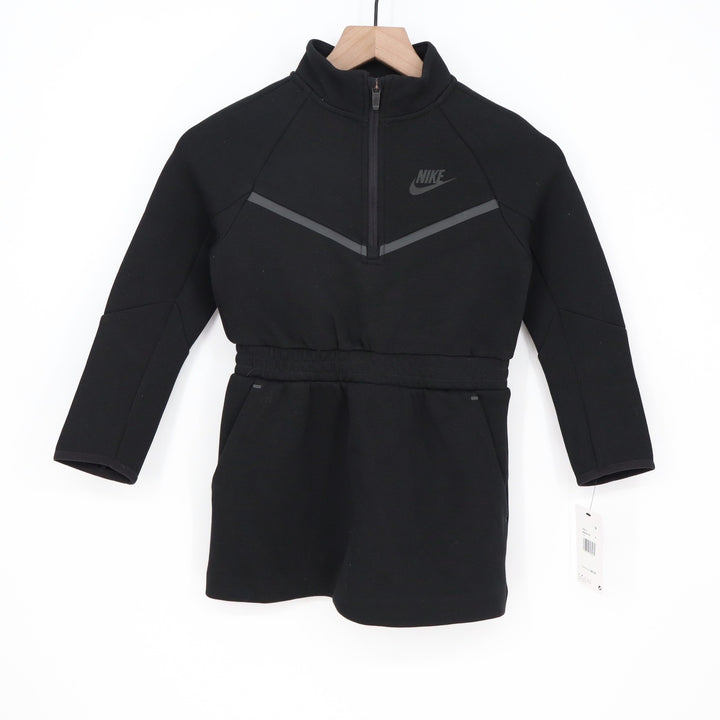 Nike Girls Tech Fleece Quarter Zip Dress Black Size 6