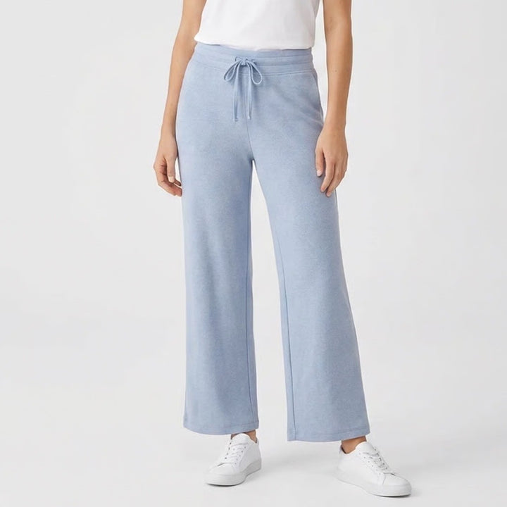 Yogalicious Girls Scuba Lanston Pant Light Blue Wide Leg Joggers Size L 12