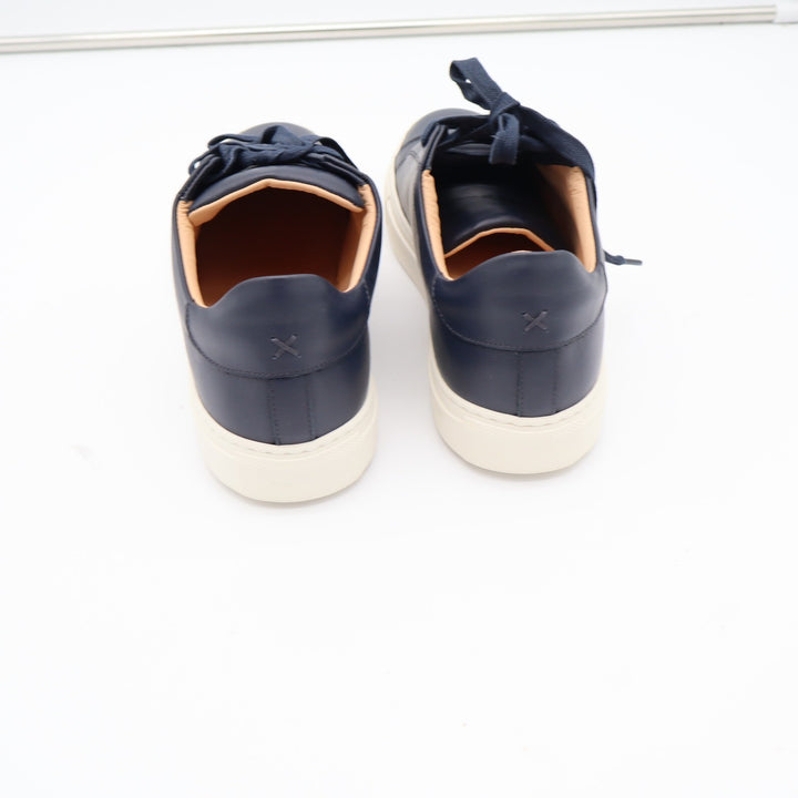 Margaux The Sneaker Navy Calf Leather Low Top Lace Up Shoes 39.5 M New In Box