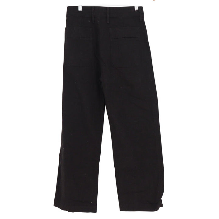 American Giant Black Wide Leg Cropped Pants Size 6 Made in USA