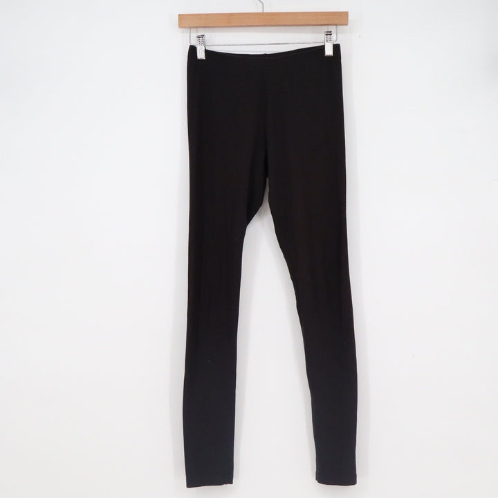 Felina Womens Black Stretch Leggings Skinny Full Length Size S Small
