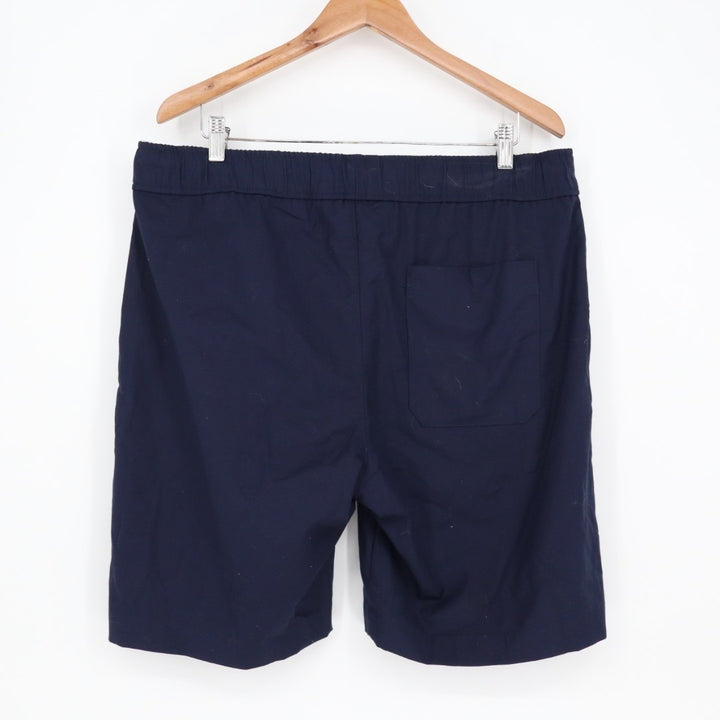 American Giant Lightweight Beach Short Mens XL Blue Slash Pockets Elastic Waist