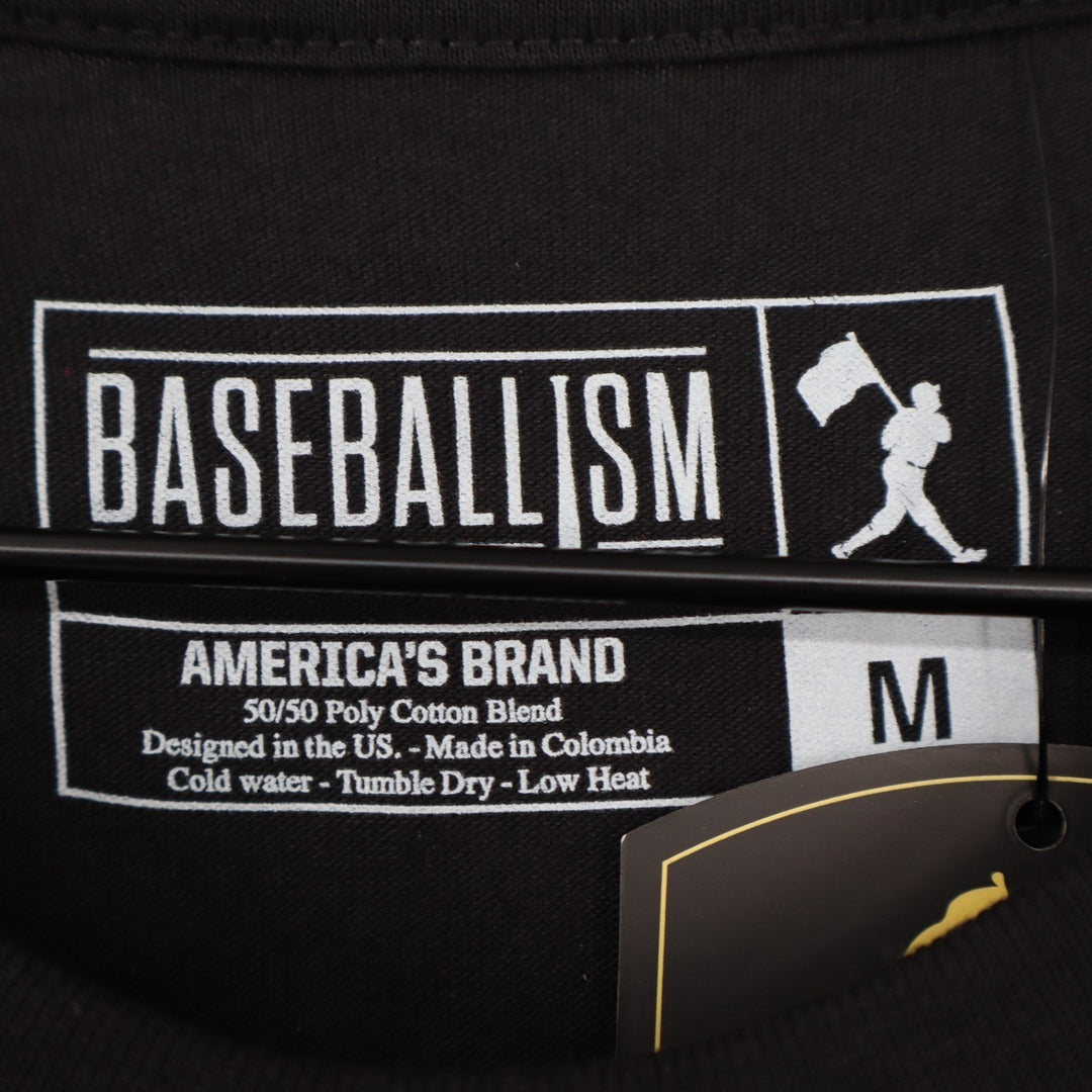 Baseballism Mens The Bat Bros Graphic T-Shirt Black BB-FM-M-BScript Medium NEW