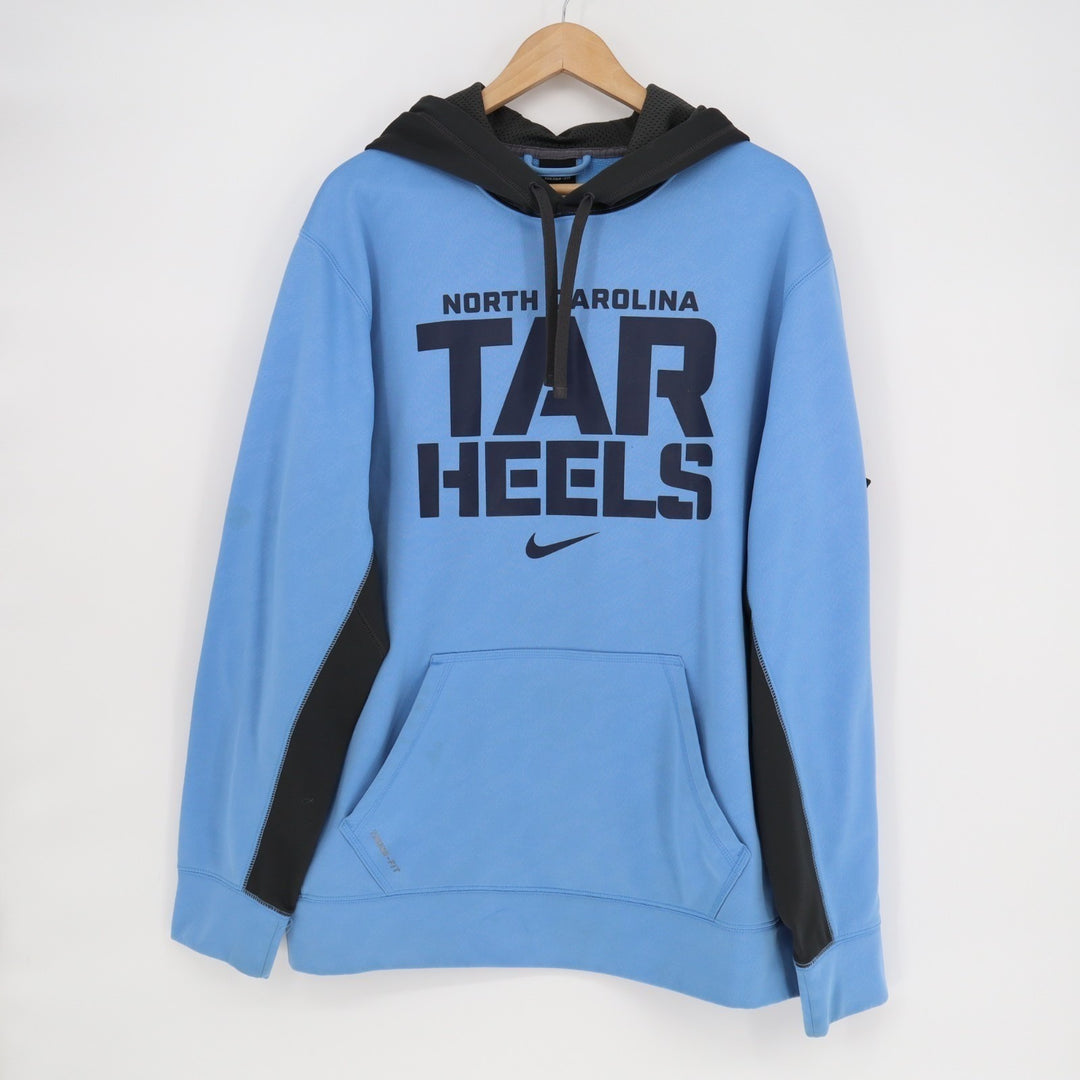 North Carolina Tar Heels Hoodie Women's L Blue Nike Therma Fit Basketball NCAA