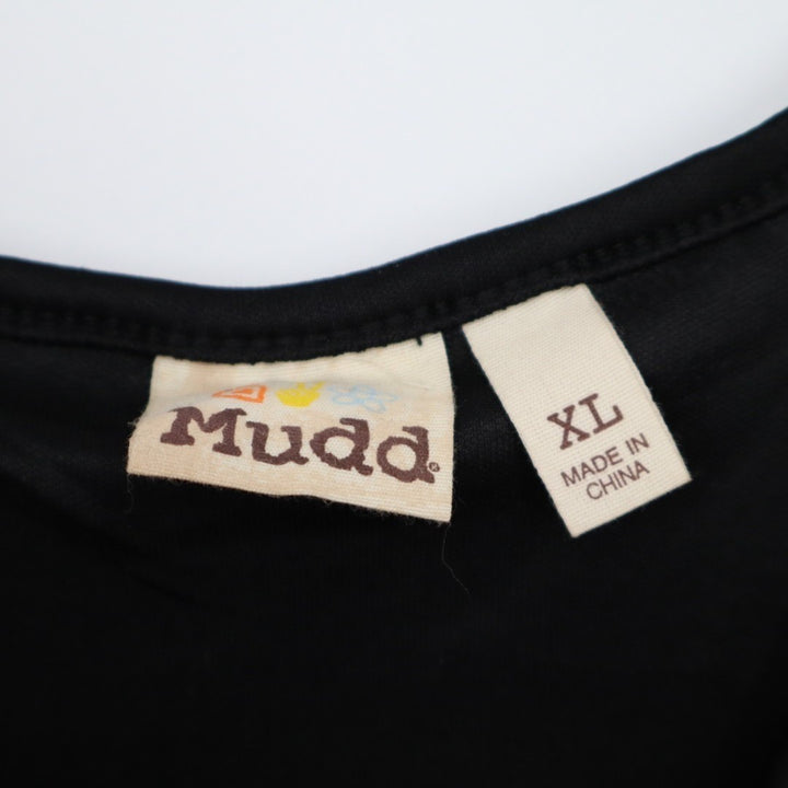 Mudd Mini Dress Womens XL Black Lace Detail Nylon Stretch Sleeveless Round Neck