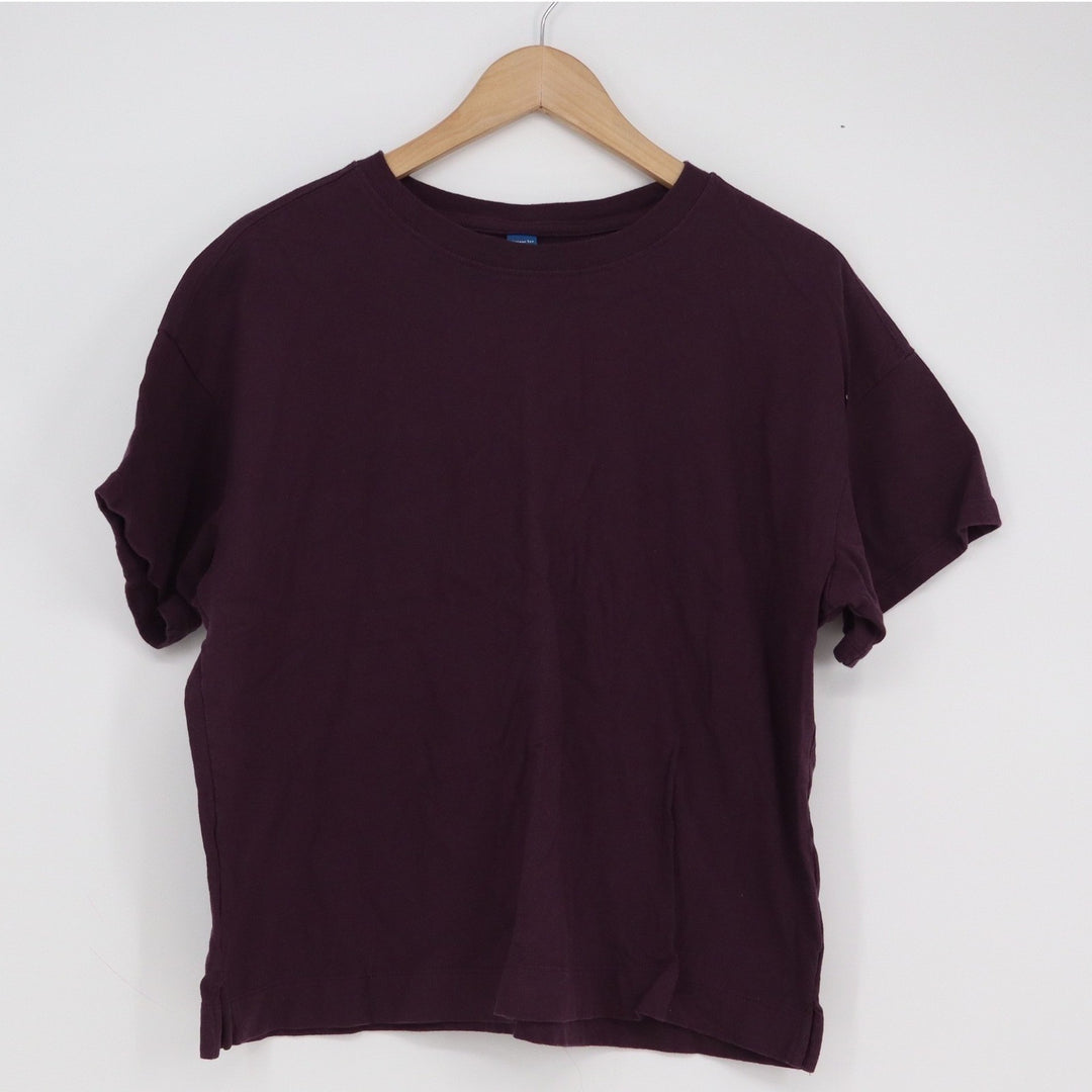 Old Navy Vintage Tee Womens Large Plum Purple Cotton Boxy Short Sleeve T-Shirt