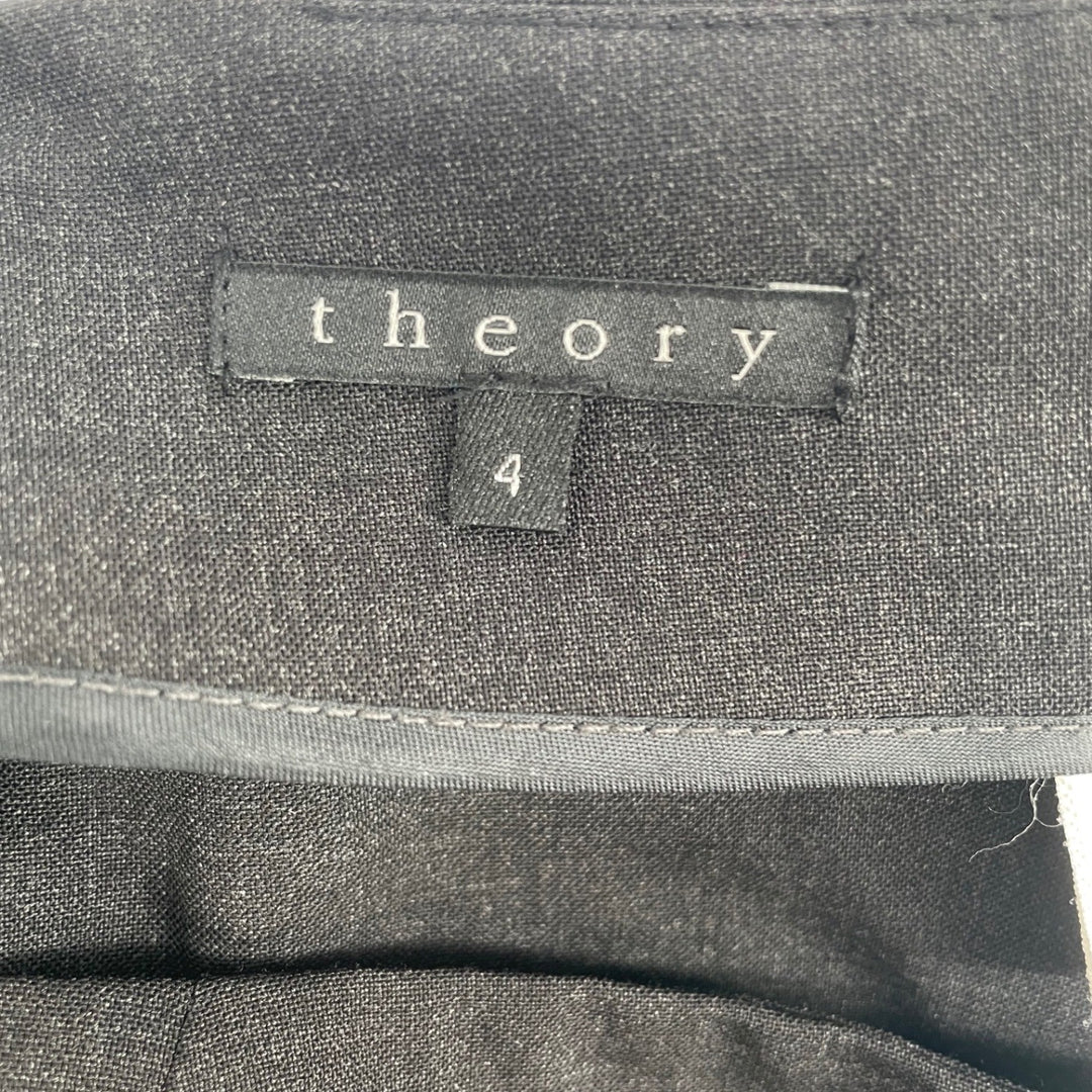 Theory Women's Charcoal Grey Wool Blend Pencil Skirt Size 4