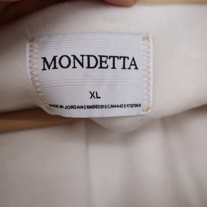 Mondetta Womens XL Tan Full Zip Mock Neck Sweatshirt Relaxed Fit