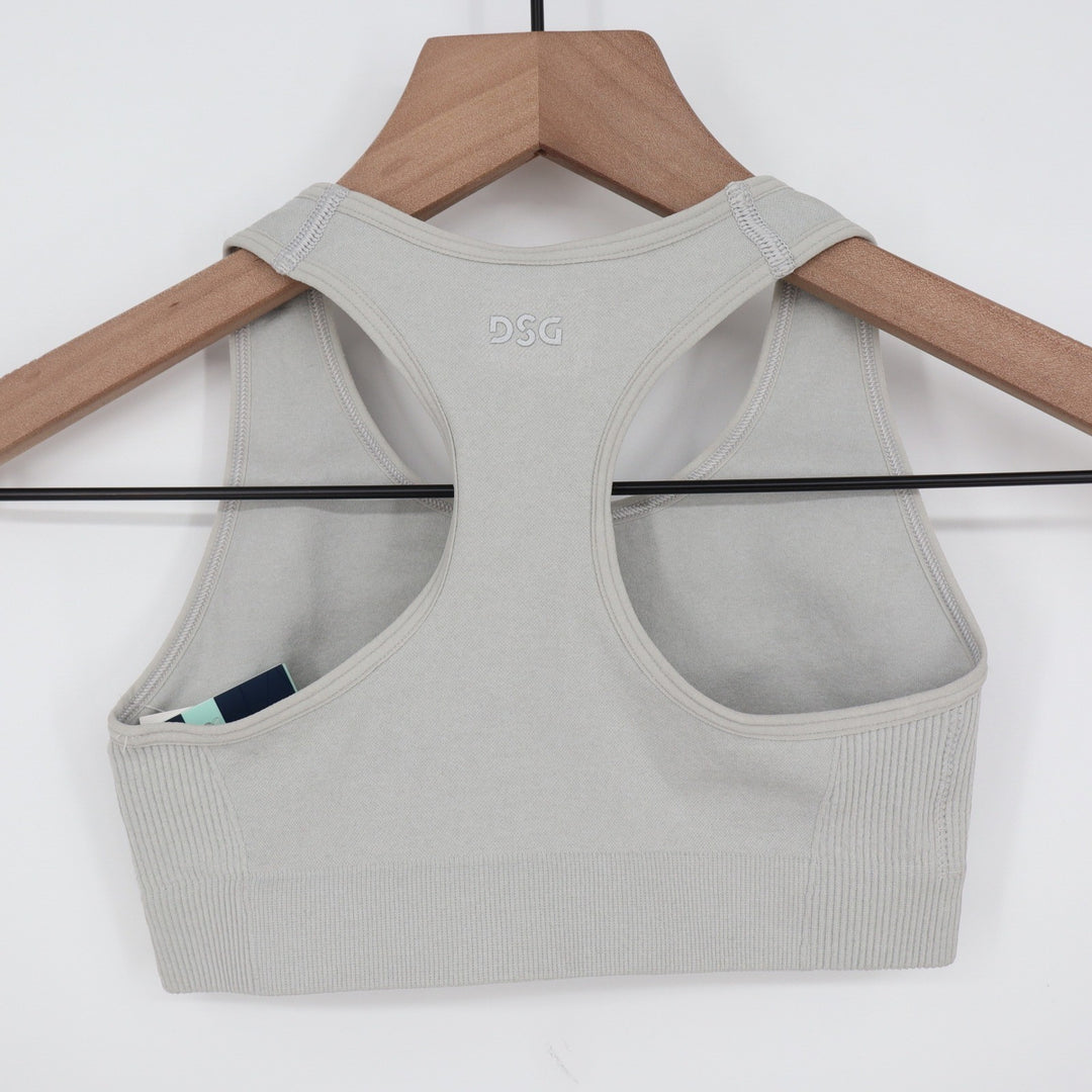 DSG Girls Seamless Core Sports Bra Light Heather Grey XS 6-7 NWT