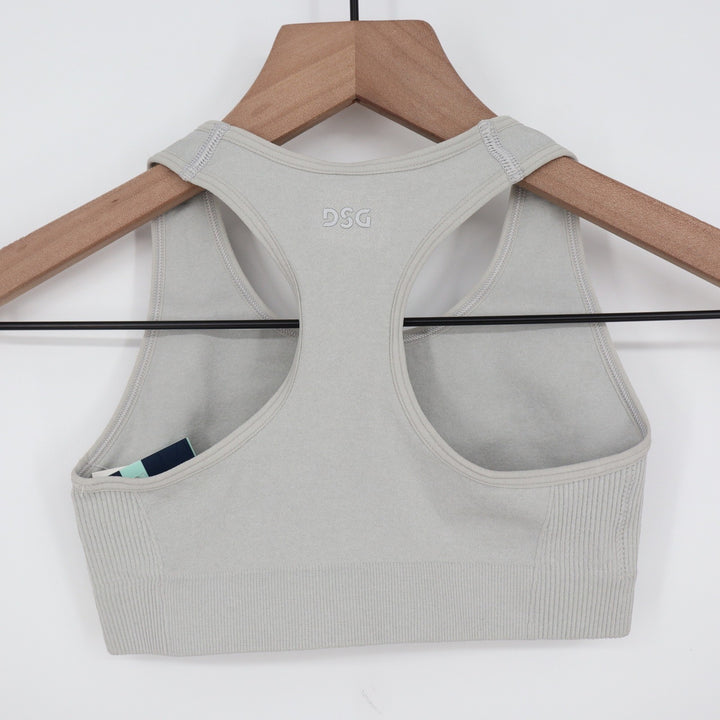 DSG Girls Seamless Core Sports Bra Light Heather Grey XS 6-7 NWT
