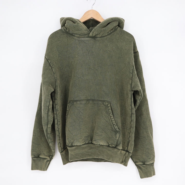 American Giant American Vintage Hoodie Unisex M Deep Olive Mineral Wash Fleece