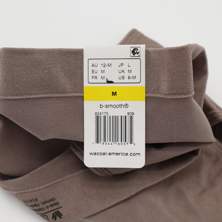 Wacoal B-Smooth Hi-Cut Brief Panties Brown Seamless Stretch Size M 834175