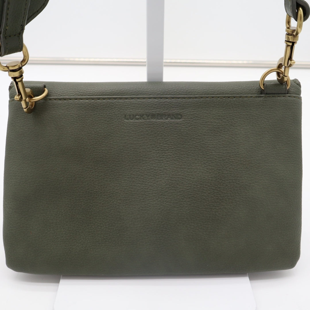 Lucky Brand Crossbody Gift Set Womens Handbag Olive Green Adjustable Strap Bag