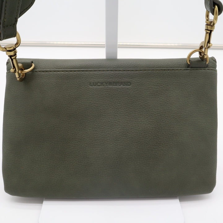 Lucky Brand Crossbody Gift Set Womens Handbag Olive Green Adjustable Strap Bag