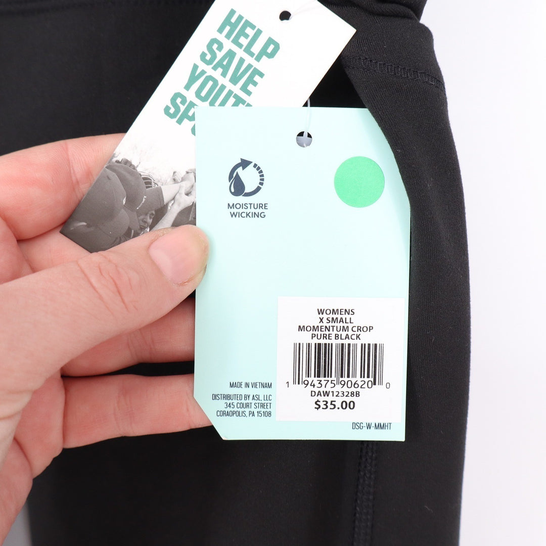 DSG Momentum Crop Leggings Pure Black High Rise XS New With Tags