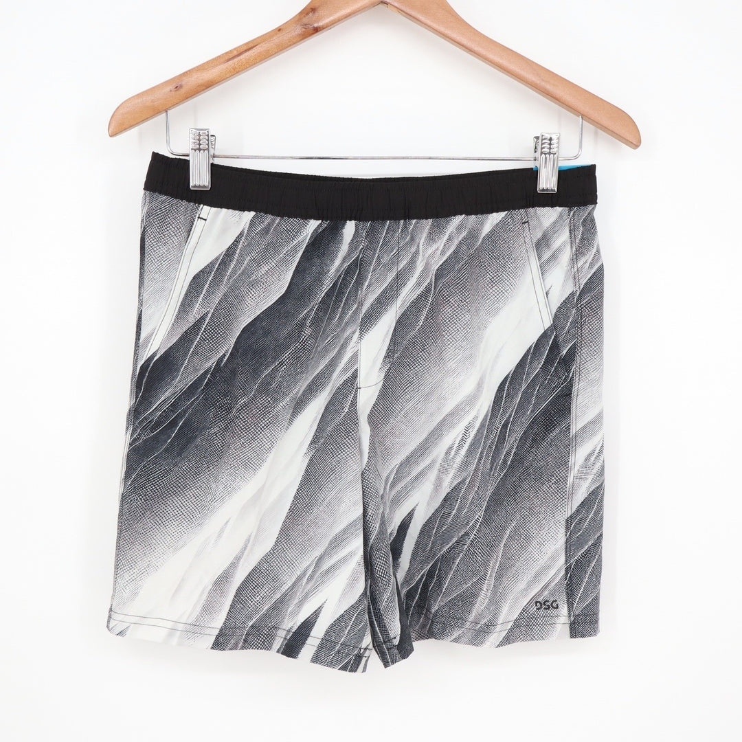 DSG Boys Agility Short Pure White AI Formation Abstract Print Size L 14-16 NEW