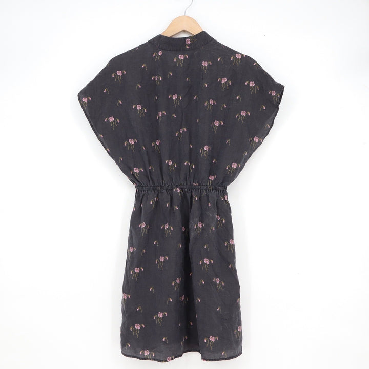 & Other Stories Stockholm Atelier Floral Mini Dress Black Pink XS Mandarin