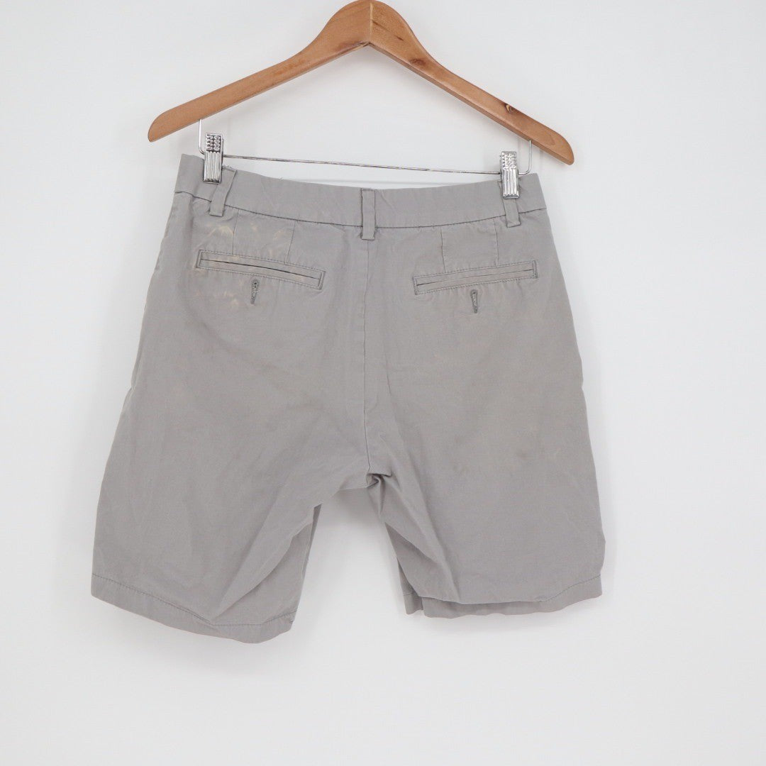 Denim Co. W30 Gray 4 Way Stretch Straight Fit Casual Shorts