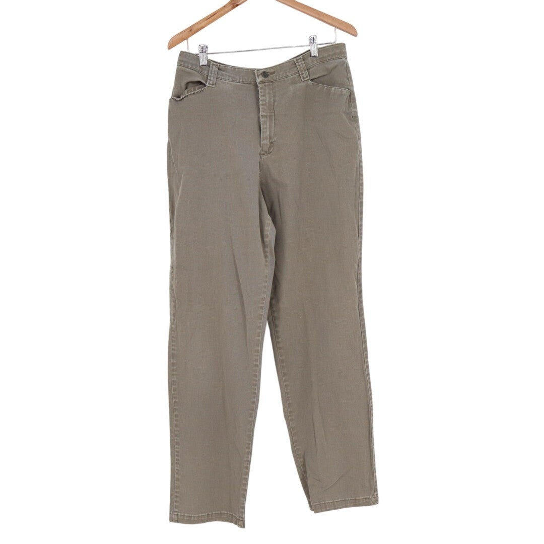 Lee Khakis Jeans Men 34 Brown Denim Preppy Mid Rise Pockets Straight Leg Outdoor