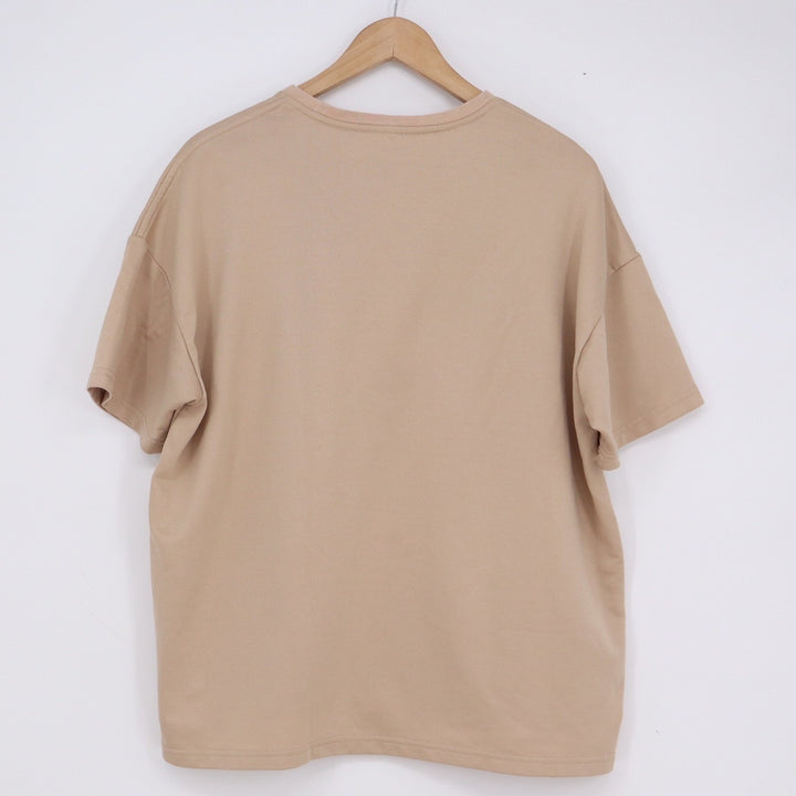 Unbranded Tan Beige Crew Neck Short Sleeve Relaxed Fit T-Shirt Mens M