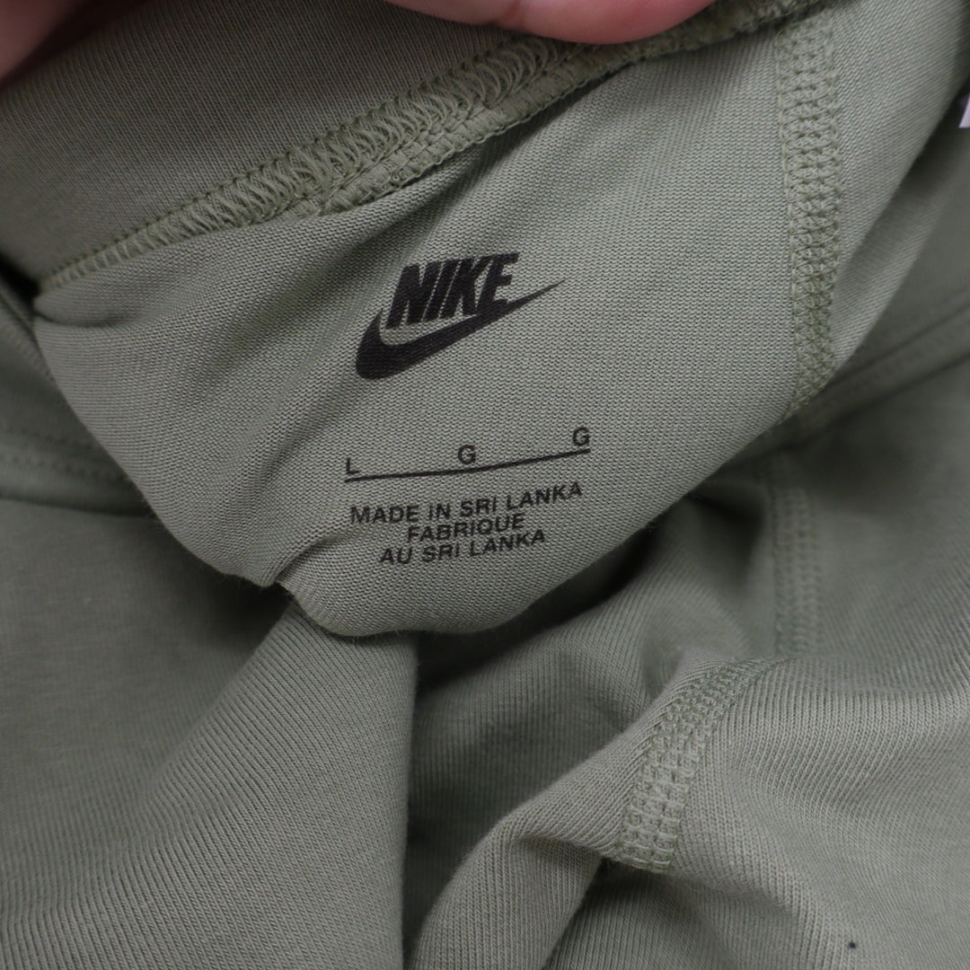 Nike Sportswear Essential Bike Shorts Sage Green Mid Rise Tight Fit Large