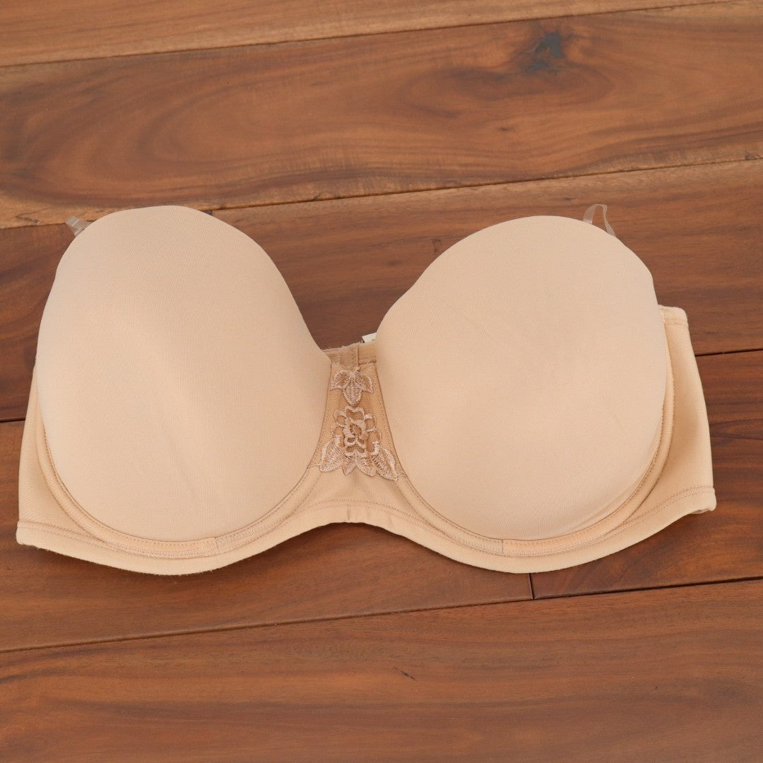 Vanity Fair Beauty Back Full Figure Strapless Underwire Bra Women 40C Rose Beige