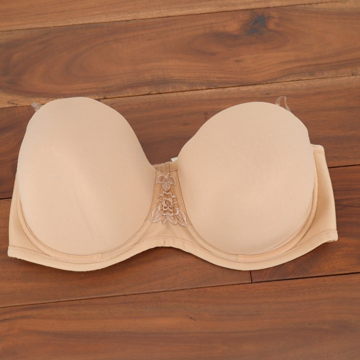 Vanity Fair Beauty Back Full Figure Strapless Underwire Bra Women 40C Rose Beige