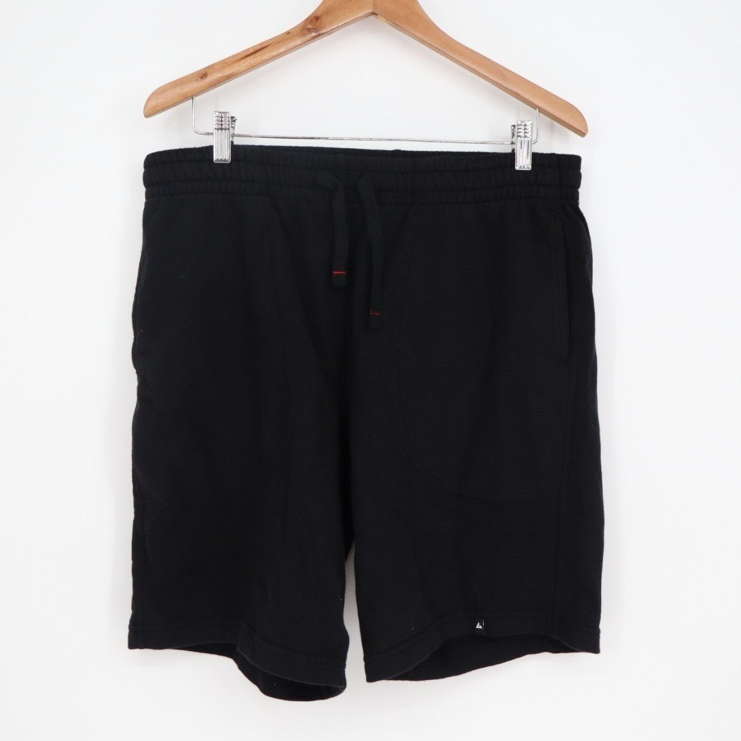 American Giant Sweat Shorts Mens Large Black Cotton Drawstring Waist Casual