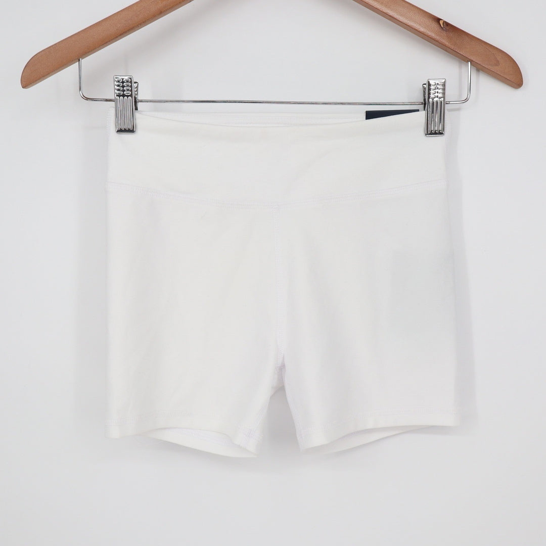 DSG Girls Performance Mid Rise Shortie White Athletic Shorts Size M 10-12 3in