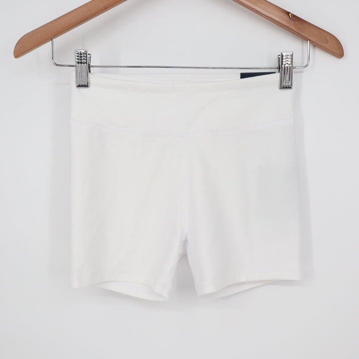 DSG Girls Performance Mid Rise Shortie White Athletic Shorts Size M 10-12 3in