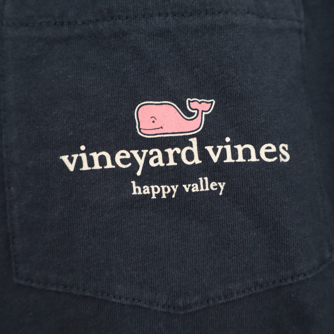 Vineyard Vines Mens Small Navy Blue I Whale Happy Valley Pocket Graphic T-Shirt