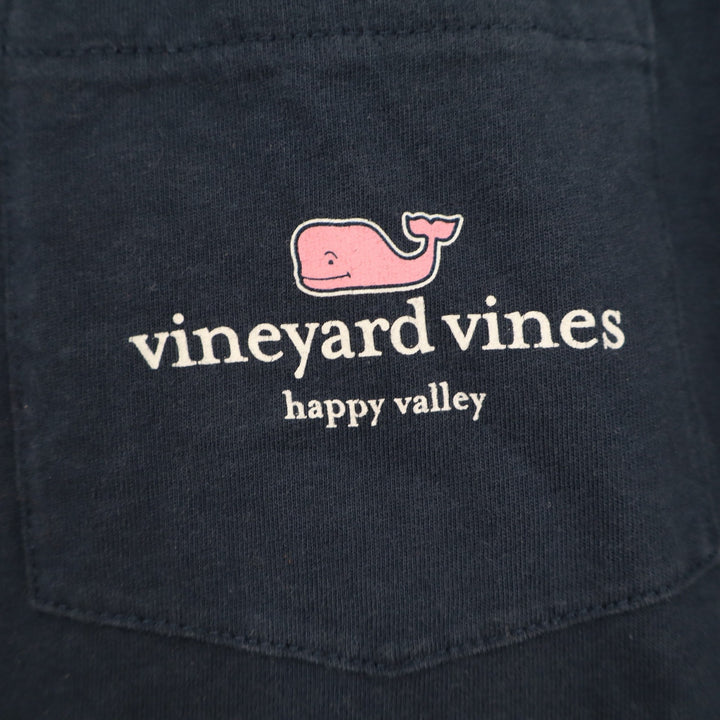 Vineyard Vines Mens Small Navy Blue I Whale Happy Valley Pocket Graphic T-Shirt