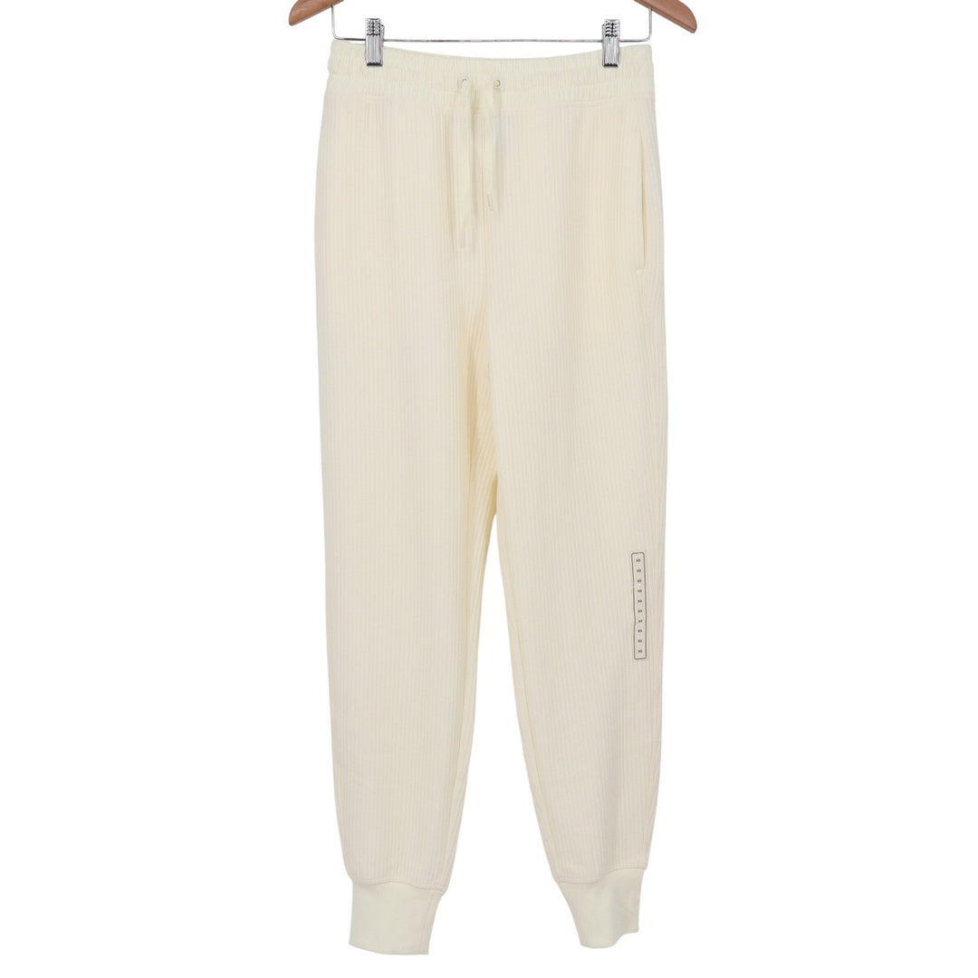 DSG So Soft Ottoman Jogger Womens XS Light Cream High Rise Ribbed Sweatpants NEW