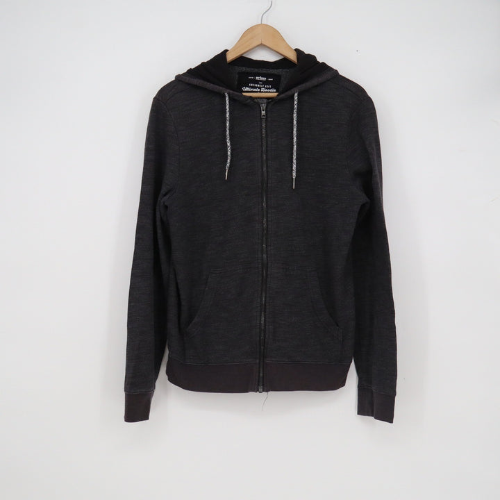 Urban Pipeline Mens Small Charcoal Gray Awesomely Soft Ultimate Zip Up Hoodie