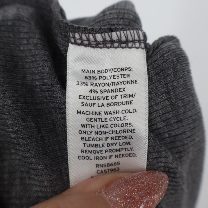 BP Dark Gray Ribbed Knit Leggings Pants Plus Size 2X