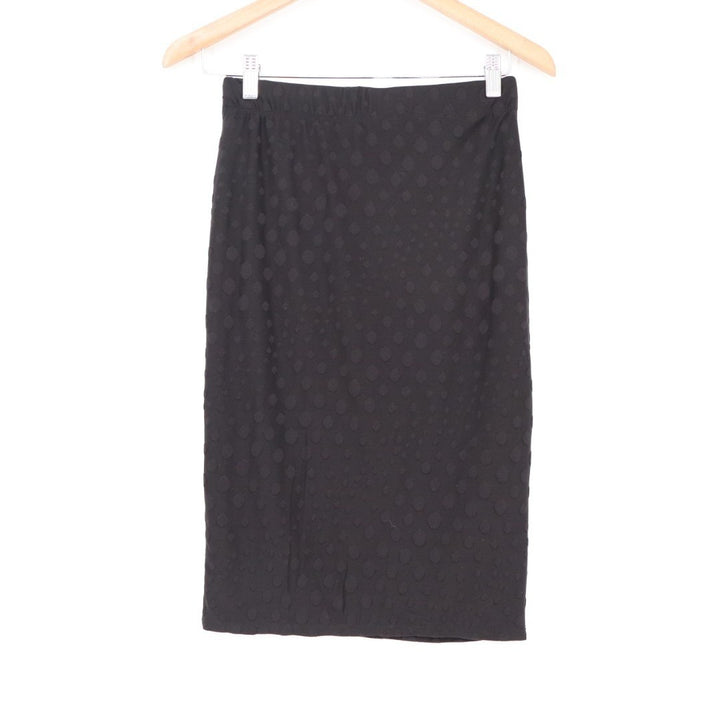 Aqua Straight & Pencil Skirt Womens XS Black Lined Stretch Textured Office Wear