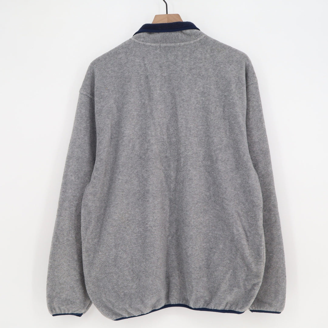 IZOD Pullover Mens M Quarter Zip Gray Fleece Logo Excellent
