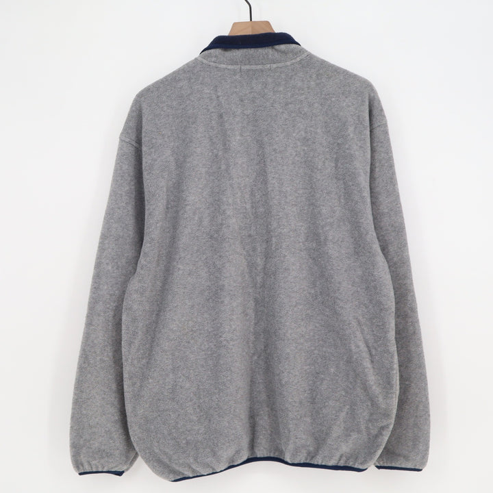 IZOD Pullover Mens M Quarter Zip Gray Fleece Logo Excellent