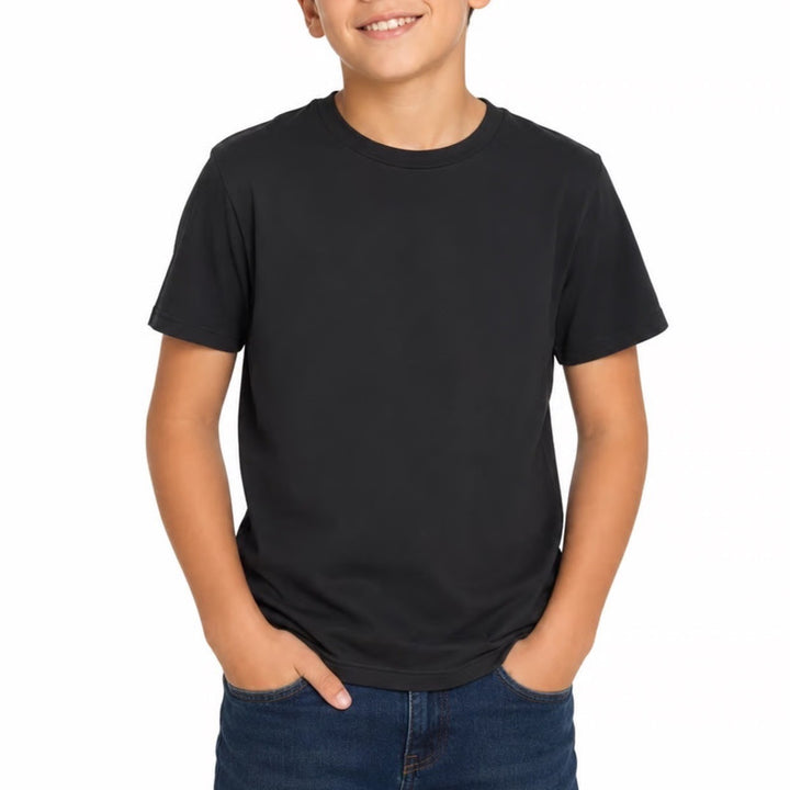 DSG Boys Movement Tee Pure Black Short Sleeve Moisture Wicking Shirt S 8-9