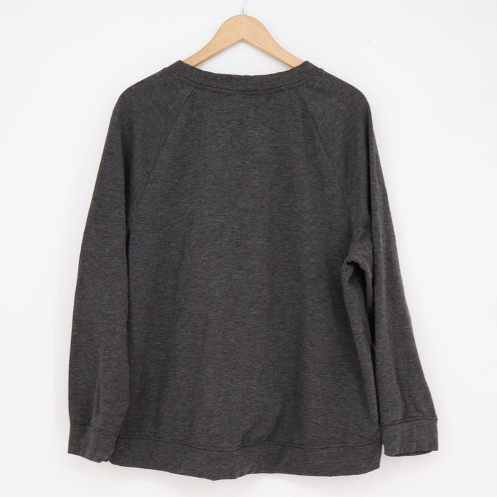 Rae Dunn Boo Halloween Sweatshirt 1X Charcoal Gray High Low Raglan