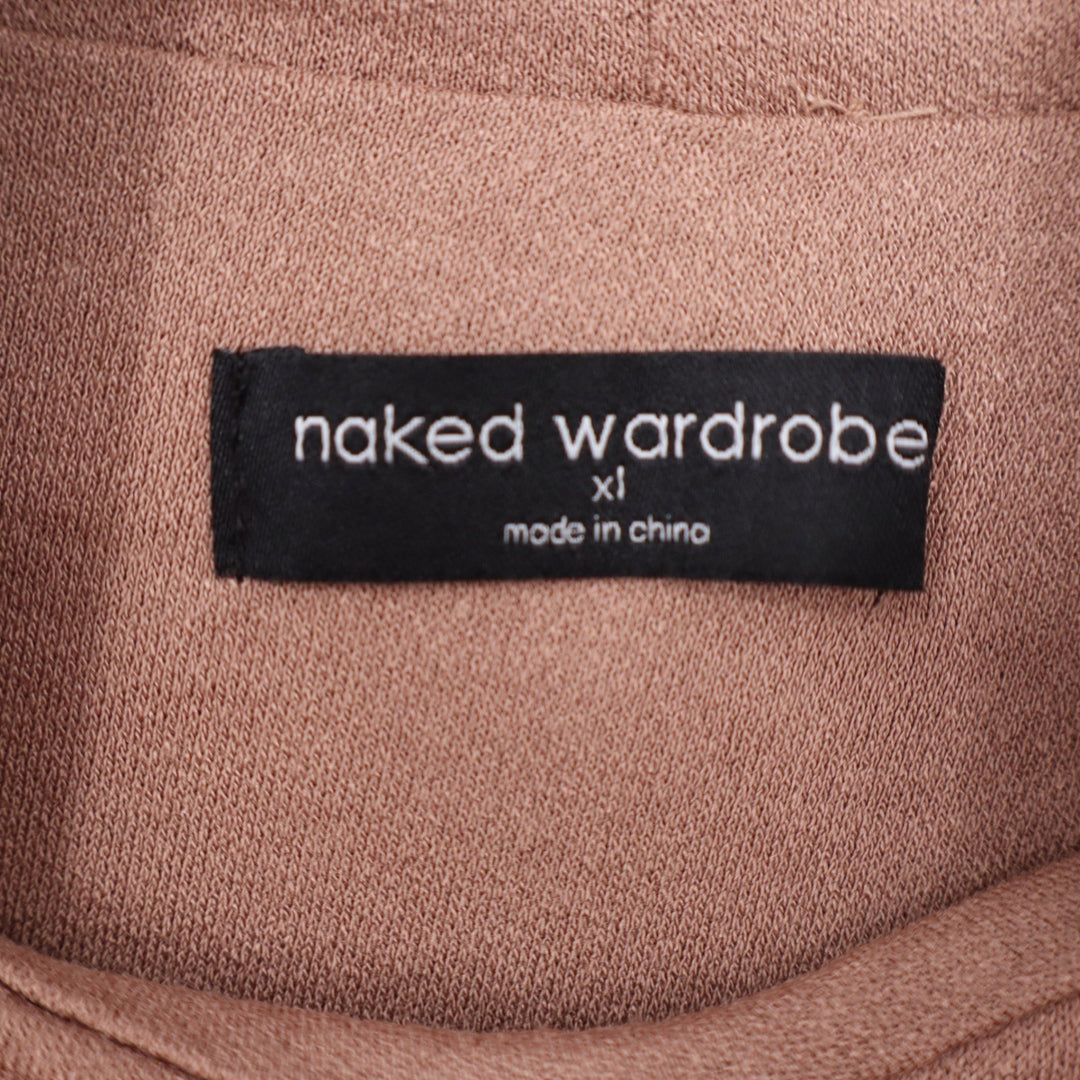 Naked Wardrobe Mauve Brown Turtleneck Long Sleeve Bodice XL