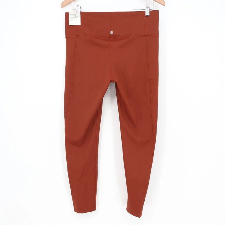 Calia Powermove 7/8 Leggings Womens Medium Red Brown High Rise NEW