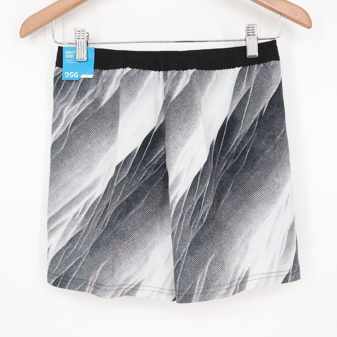 DSG Boys Agility Short Pure White AI Formation Print Size M 10-12