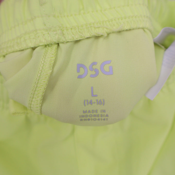 DSG Boys Agility Short Light Lime Neon Yellow Athletic Shorts Size L 14-16