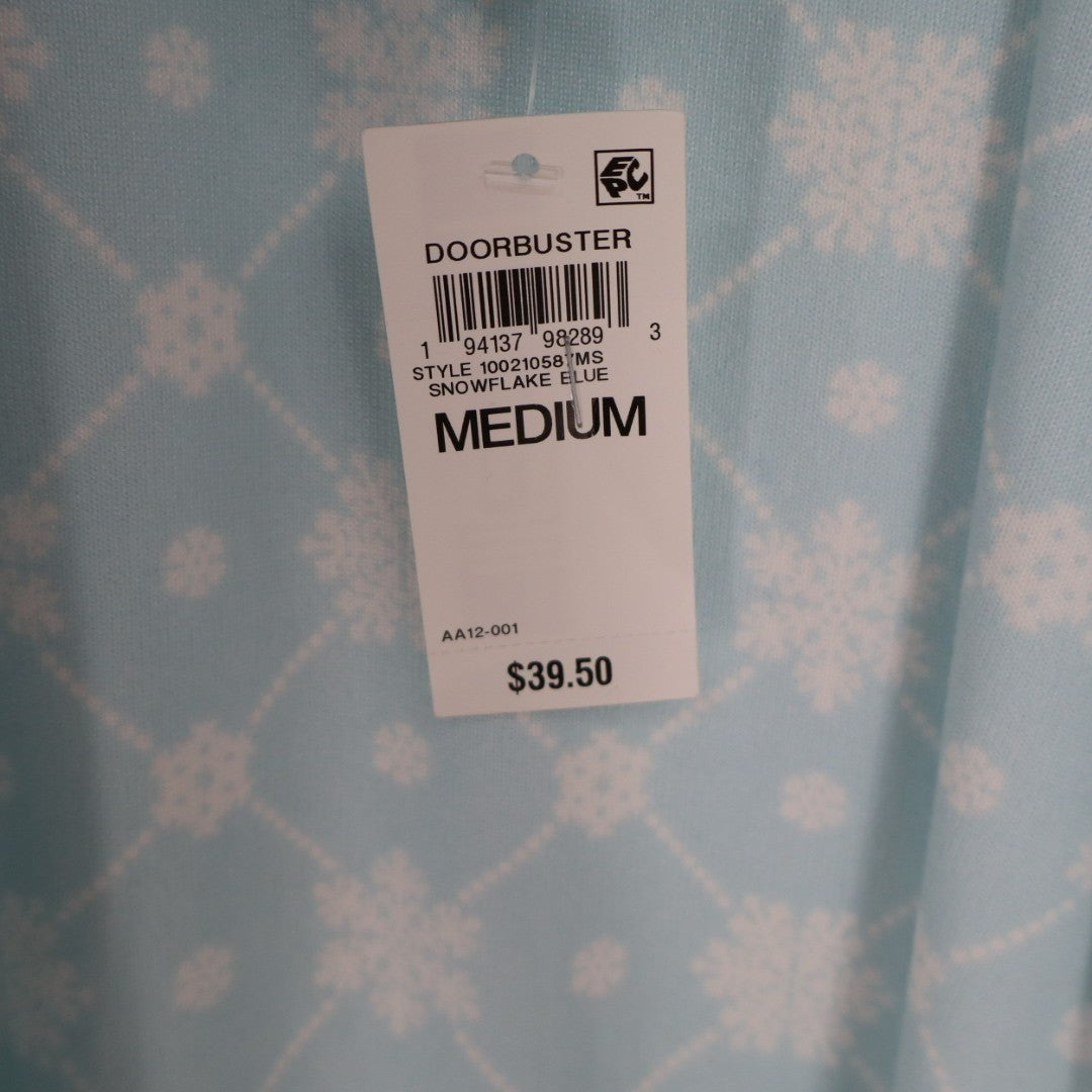 Charter Club Intimates Nightgown Womens Large Blue Snowflake Round Neck Pullover
