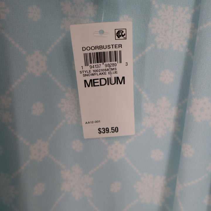 Charter Club Intimates Nightgown Womens Large Blue Snowflake Round Neck Pullover