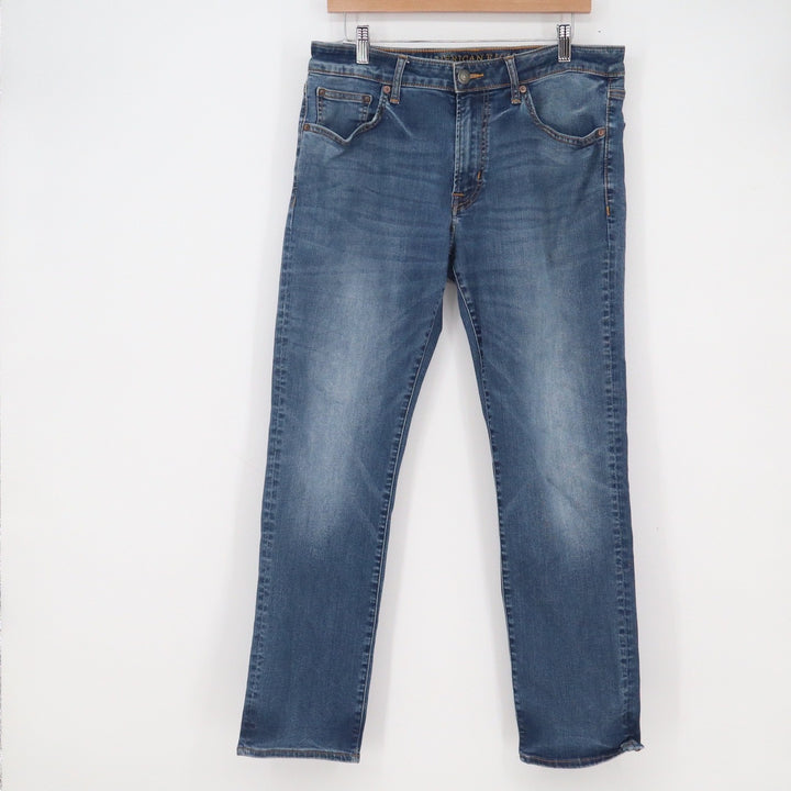 American Eagle Extreme Flex Mens 34x30 Medium Wash Blue Slim Straight Jeans